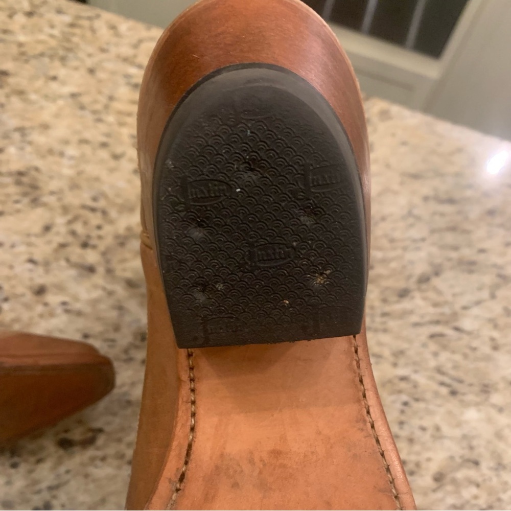 Justin Cowboy Boots Tan Leather Heeled - Picture 7 of 7